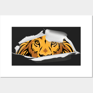 Hiding Lion Design Posters and Art